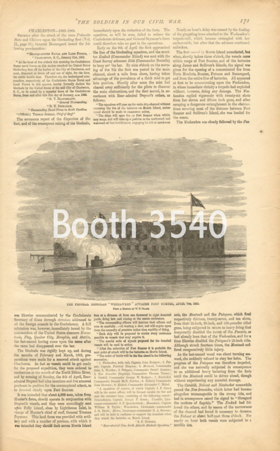 The Federal Ironclad Weehawken Attacks Fort Sumter