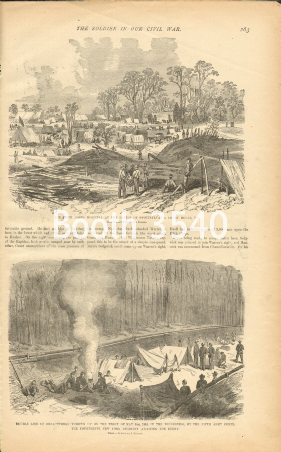 The Fifth Corps Hospital At The Battle Of Spottsylvania Court House VA-- Double Line Of Breastworks 