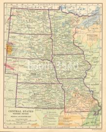 Central States Western Section Political And Economic Map Central States Western Section Political And Economic Map