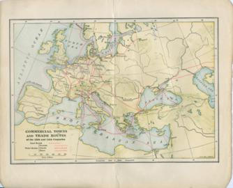 Commerical Towns And Trade Routes Of The 13Th And 14Th Centuries