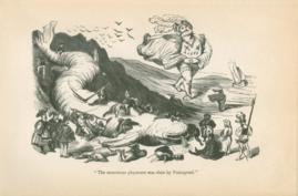 The monstrous physetere was slain by Pantagruel The monstrous physetere was slain by Pantagruel