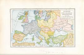 Europe in 814 at the death of Charlemagne