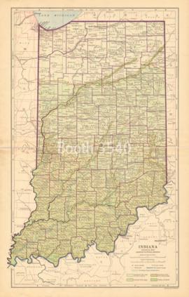 Indiana Political Map Showing Natural Regions