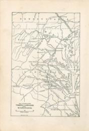 Map Illustrating Virgian Campaigns And Mcclellans Route