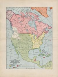Map Of North America Showing Foreign Territory At The Close Of The Revolution