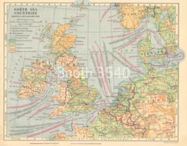 North Sea Countries Political And Economic Map North Sea Countries Political And Economic Map