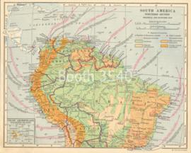 South America Northern Section Political And Economic Map