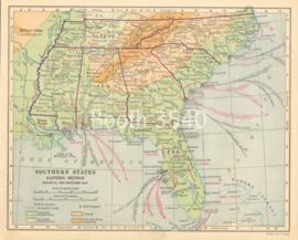 Southern States Eastern Section Political And Economic Map