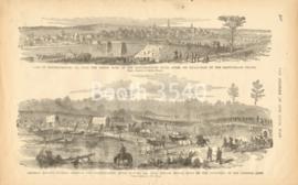 View Of Fredericksburg Va -- Gen Keyess Division Crossing The Chickahominy River View Of Fredericksburg Va -- Gen Keyess Division Crossing The Chickahominy River